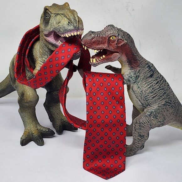 Christian Dior All Silk Red Men's Neck Tie - Picture 1 of 4